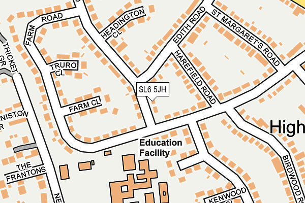 SL6 5JH map - OS OpenMap – Local (Ordnance Survey)