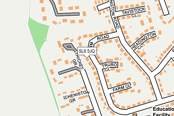 SL6 5JQ map - OS OpenMap – Local (Ordnance Survey)