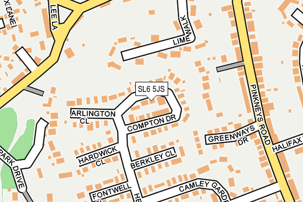 SL6 5JS map - OS OpenMap – Local (Ordnance Survey)