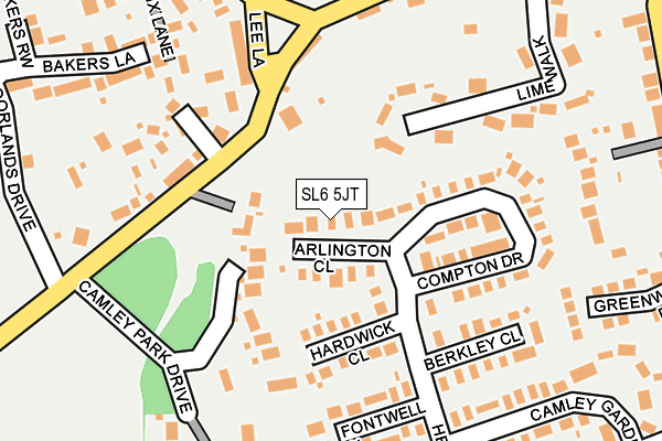 SL6 5JT map - OS OpenMap – Local (Ordnance Survey)