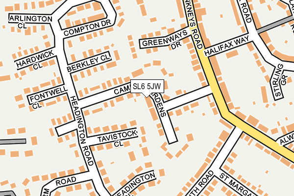 SL6 5JW map - OS OpenMap – Local (Ordnance Survey)
