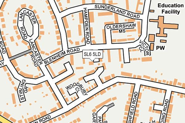 SL6 5LD map - OS OpenMap – Local (Ordnance Survey)