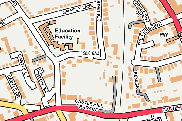 SL6 6AJ map - OS OpenMap – Local (Ordnance Survey)