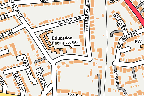 SL6 6AP map - OS OpenMap – Local (Ordnance Survey)