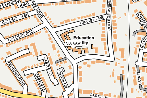 SL6 6AW map - OS OpenMap – Local (Ordnance Survey)