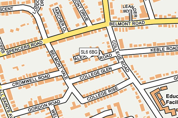 SL6 6BG map - OS OpenMap – Local (Ordnance Survey)