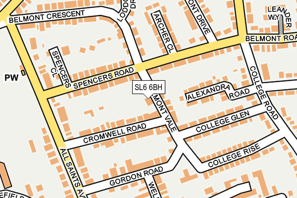 SL6 6BH map - OS OpenMap – Local (Ordnance Survey)