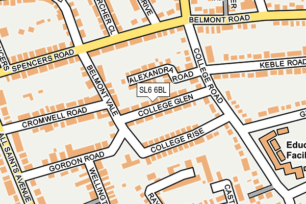 SL6 6BL map - OS OpenMap – Local (Ordnance Survey)