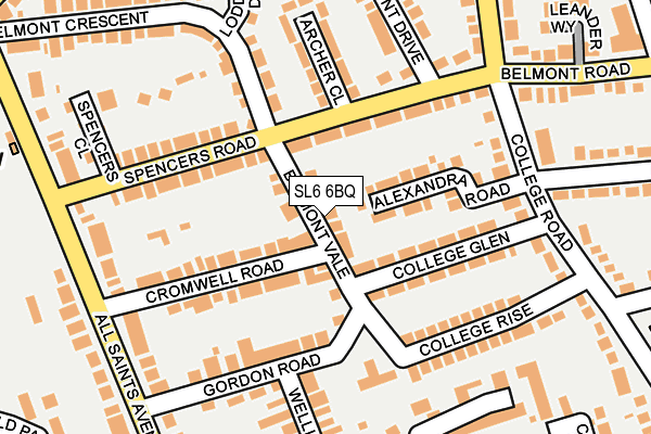 SL6 6BQ map - OS OpenMap – Local (Ordnance Survey)