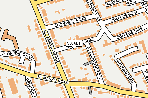 SL6 6BT map - OS OpenMap – Local (Ordnance Survey)