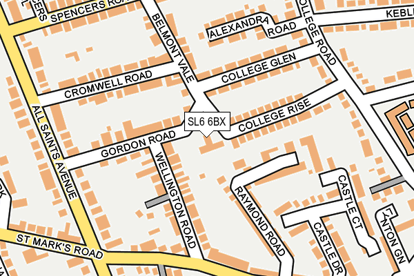 SL6 6BX map - OS OpenMap – Local (Ordnance Survey)