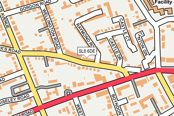 SL6 6DE map - OS OpenMap – Local (Ordnance Survey)