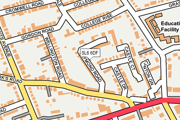 SL6 6DF map - OS OpenMap – Local (Ordnance Survey)
