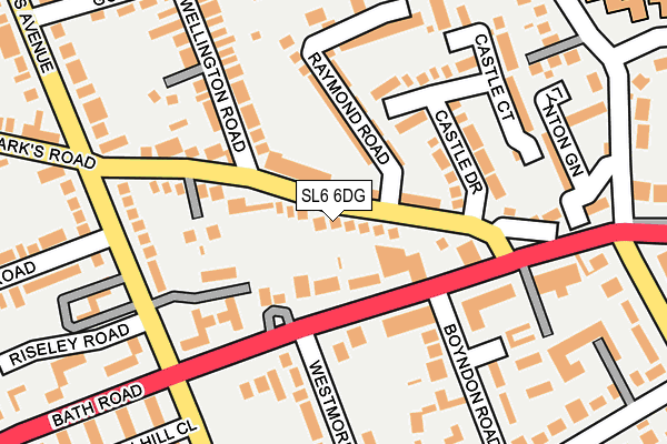 SL6 6DG map - OS OpenMap – Local (Ordnance Survey)