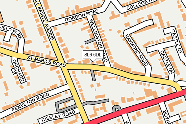 SL6 6DL map - OS OpenMap – Local (Ordnance Survey)