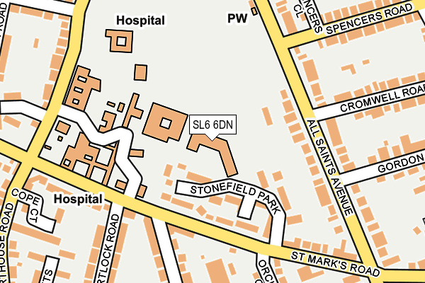 SL6 6DN map - OS OpenMap – Local (Ordnance Survey)