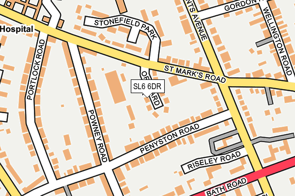 SL6 6DR map - OS OpenMap – Local (Ordnance Survey)