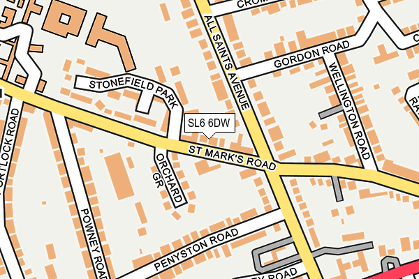 SL6 6DW map - OS OpenMap – Local (Ordnance Survey)