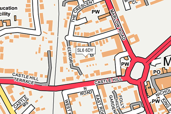 SL6 6DY map - OS OpenMap – Local (Ordnance Survey)