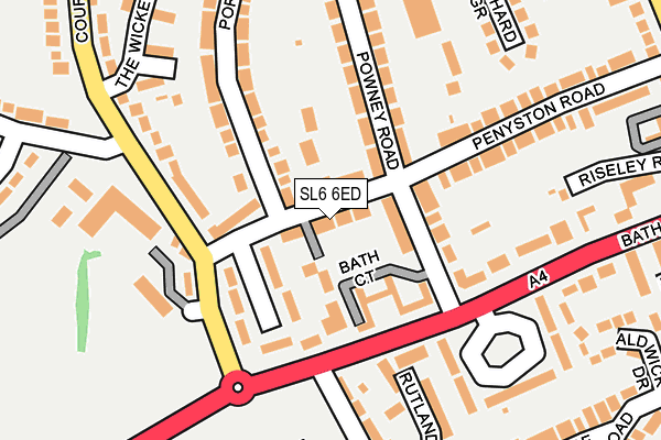 SL6 6ED map - OS OpenMap – Local (Ordnance Survey)
