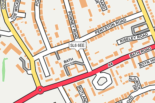 SL6 6EE map - OS OpenMap – Local (Ordnance Survey)