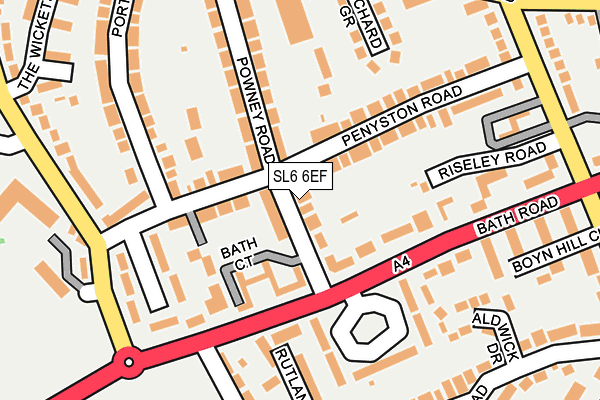 SL6 6EF map - OS OpenMap – Local (Ordnance Survey)