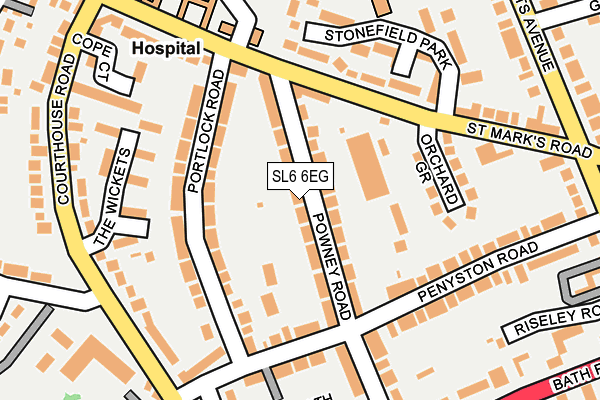 SL6 6EG map - OS OpenMap – Local (Ordnance Survey)