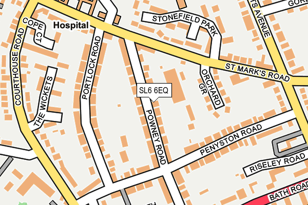 SL6 6EQ map - OS OpenMap – Local (Ordnance Survey)