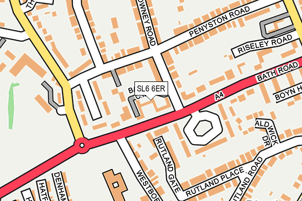 SL6 6ER map - OS OpenMap – Local (Ordnance Survey)