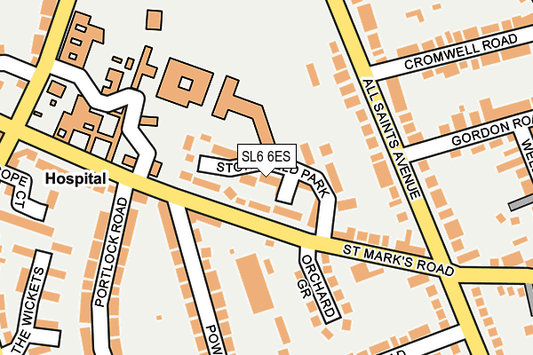 SL6 6ES map - OS OpenMap – Local (Ordnance Survey)