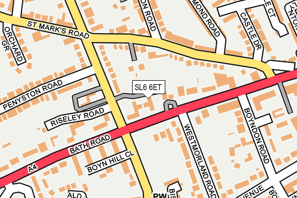 SL6 6ET map - OS OpenMap – Local (Ordnance Survey)