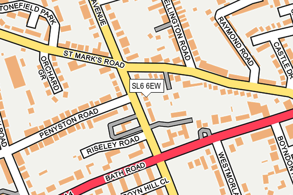 SL6 6EW map - OS OpenMap – Local (Ordnance Survey)