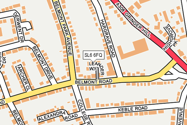 SL6 6FQ map - OS OpenMap – Local (Ordnance Survey)