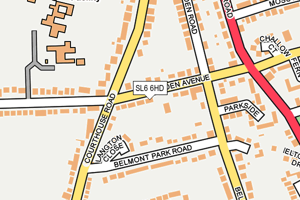 SL6 6HD map - OS OpenMap – Local (Ordnance Survey)