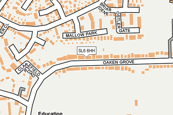 SL6 6HH map - OS OpenMap – Local (Ordnance Survey)
