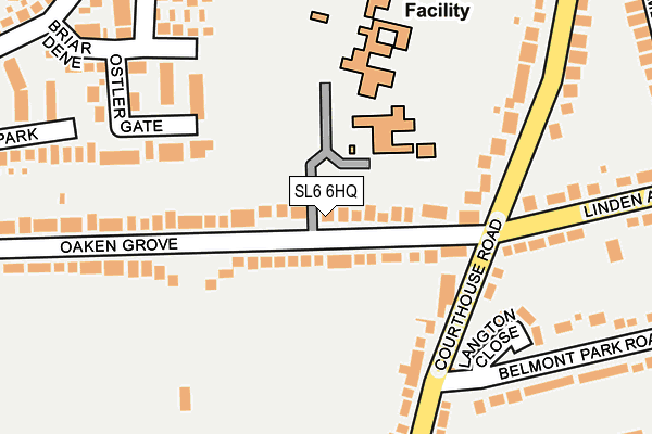 SL6 6HQ map - OS OpenMap – Local (Ordnance Survey)