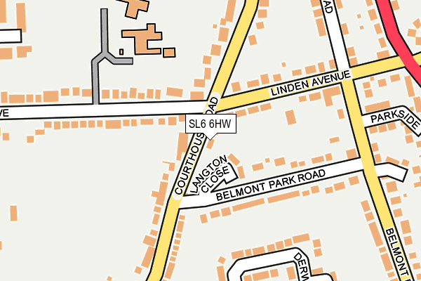SL6 6HW map - OS OpenMap – Local (Ordnance Survey)