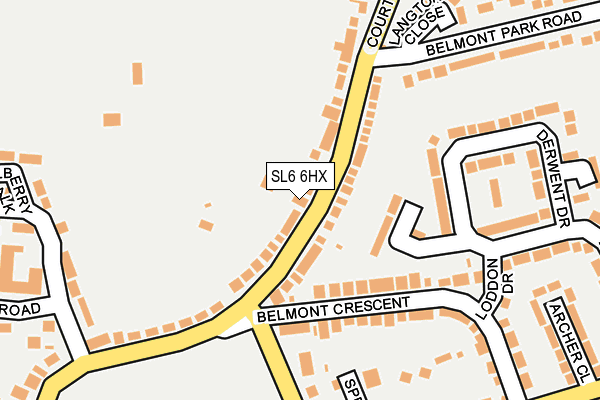 SL6 6HX map - OS OpenMap – Local (Ordnance Survey)