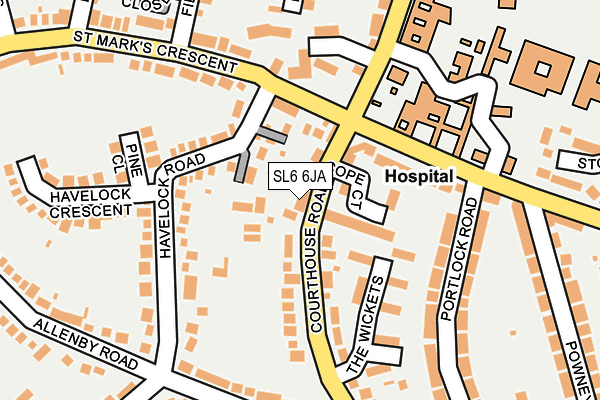 SL6 6JA map - OS OpenMap – Local (Ordnance Survey)