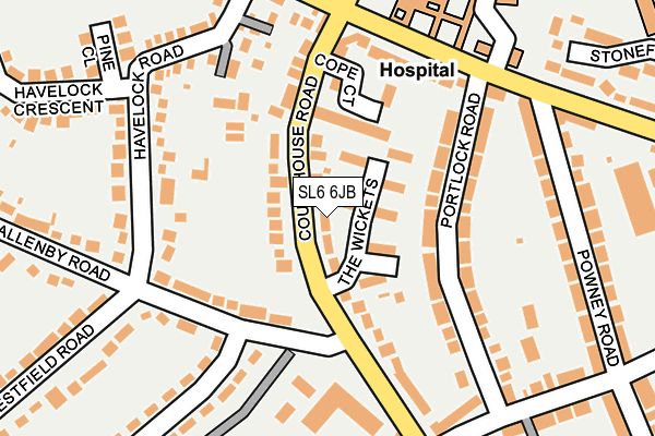 SL6 6JB map - OS OpenMap – Local (Ordnance Survey)