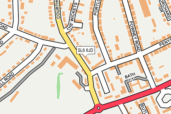SL6 6JD map - OS OpenMap – Local (Ordnance Survey)
