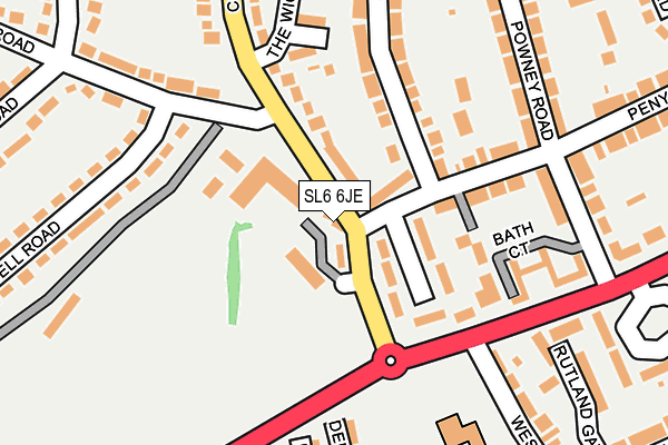 SL6 6JE map - OS OpenMap – Local (Ordnance Survey)