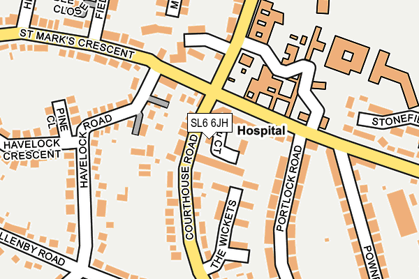 SL6 6JH map - OS OpenMap – Local (Ordnance Survey)