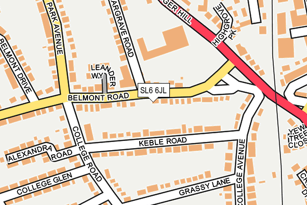 SL6 6JL map - OS OpenMap – Local (Ordnance Survey)