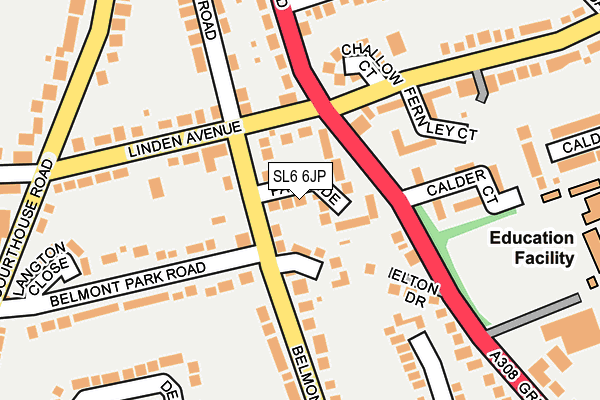 SL6 6JP map - OS OpenMap – Local (Ordnance Survey)