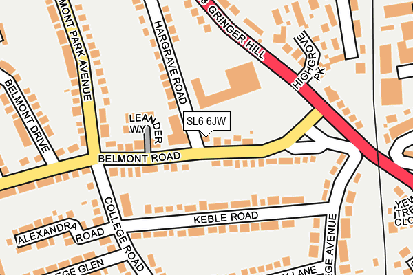 SL6 6JW map - OS OpenMap – Local (Ordnance Survey)