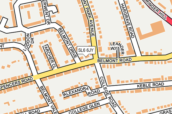 SL6 6JY map - OS OpenMap – Local (Ordnance Survey)