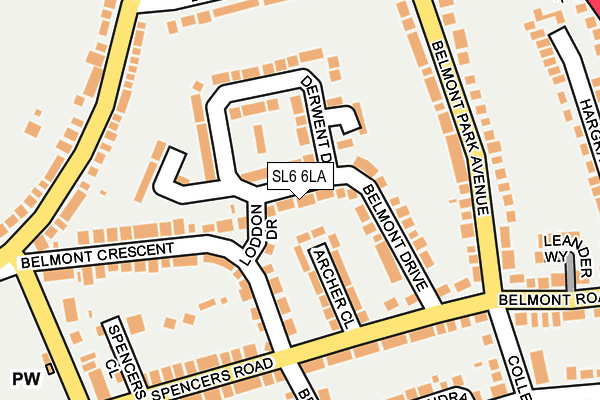 SL6 6LA map - OS OpenMap – Local (Ordnance Survey)