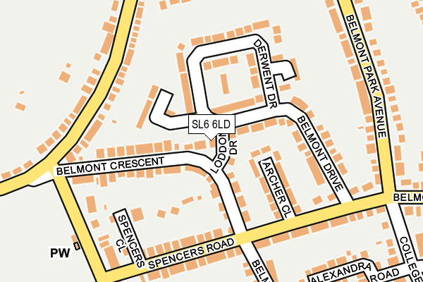 SL6 6LD map - OS OpenMap – Local (Ordnance Survey)