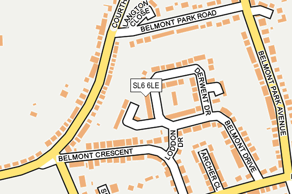 SL6 6LE map - OS OpenMap – Local (Ordnance Survey)